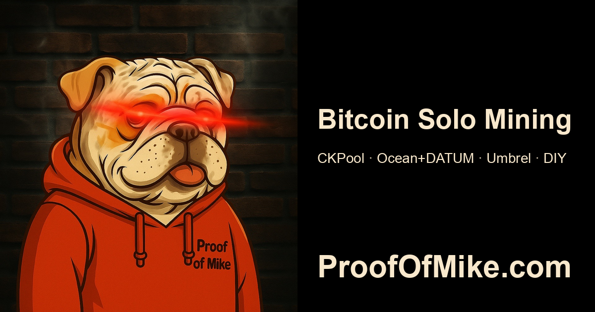 Solo Bitcoin Mining Pools & Setups Compared | ProofOfMike